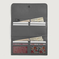 Taylor Grey Leather Continental Wallet by Dash Racegear - unisex Leather Accessories view 5