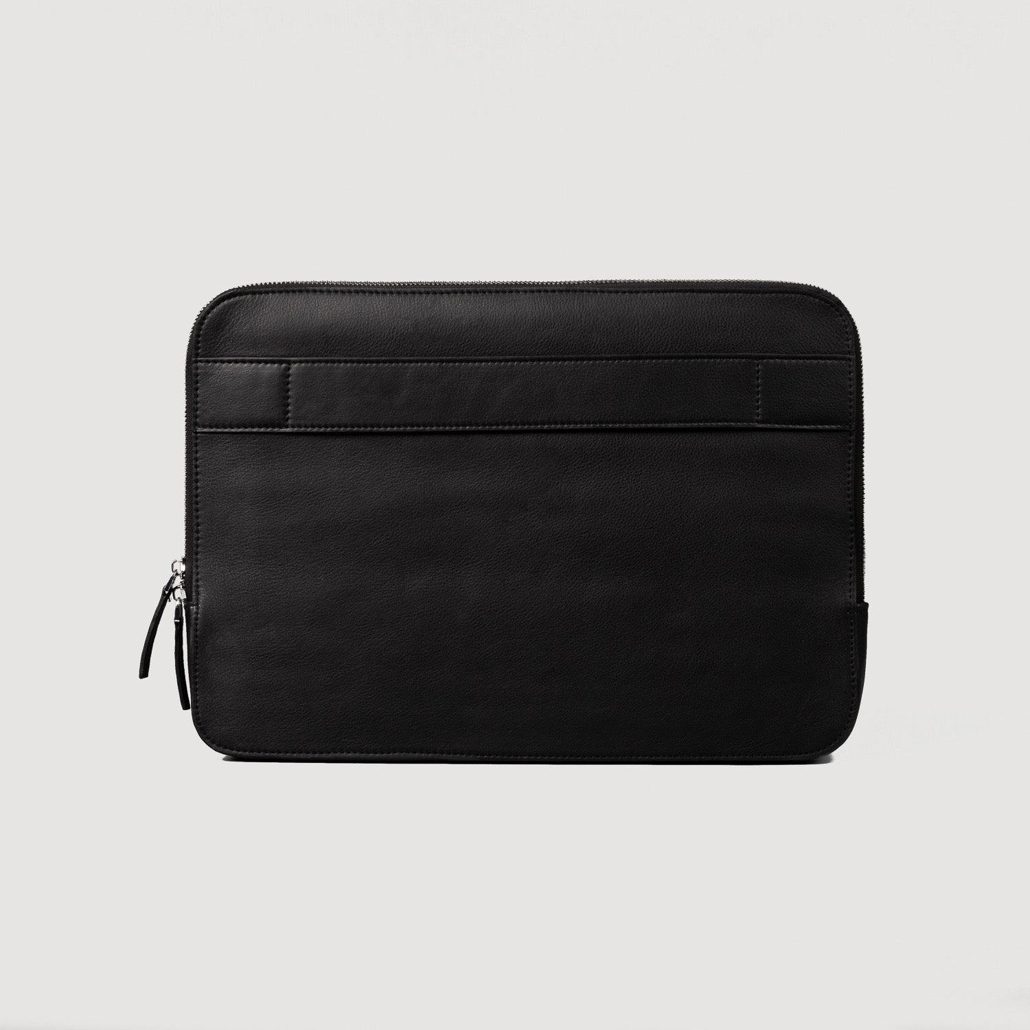 The Baxter Black Leather Laptop Sleeve by Dash Racegear - unisex Leather Bag view 3