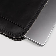 The Baxter Black Leather Laptop Sleeve by Dash Racegear - unisex Leather Bag view 4