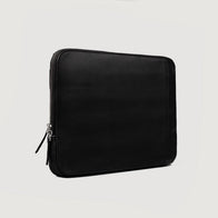 The Baxter Black Leather Laptop Sleeve by Dash Racegear - unisex Leather Bag view 7