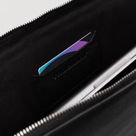 The Baxter Black Leather Laptop Sleeve by Dash Racegear - unisex Leather Bag view 8