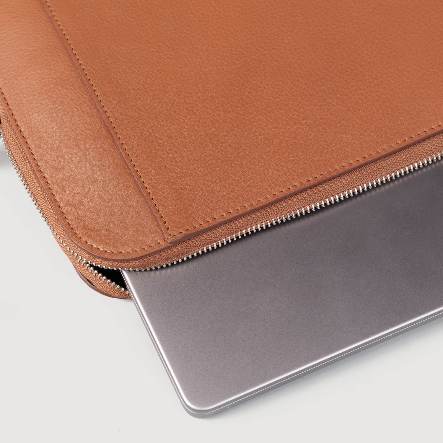 The Baxter Brown Leather Laptop Sleeve by Dash Racegear - unisex Leather Bag view 4