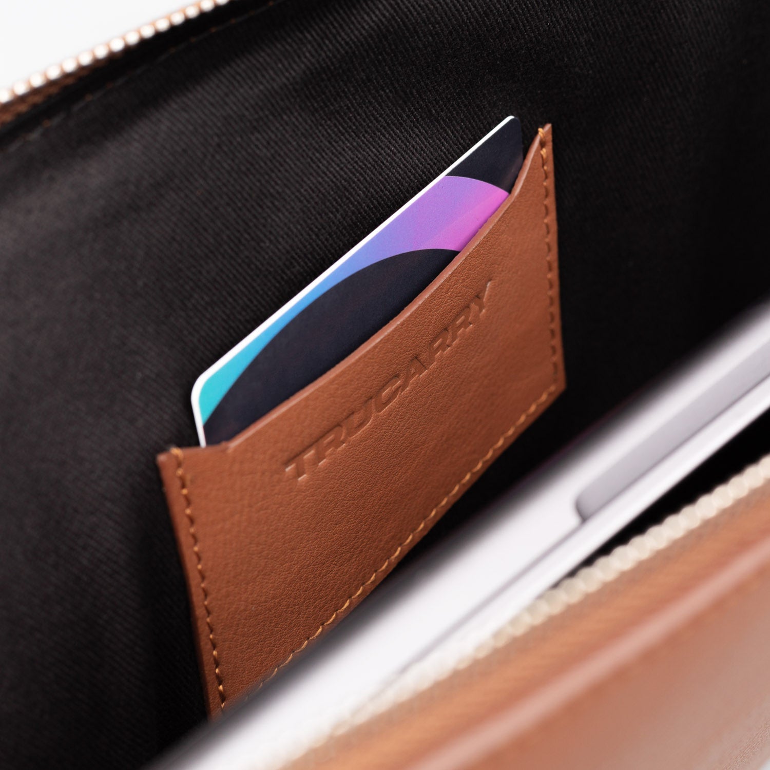 The Baxter Brown Leather Laptop Sleeve by Dash Racegear - unisex Leather Bag view 6