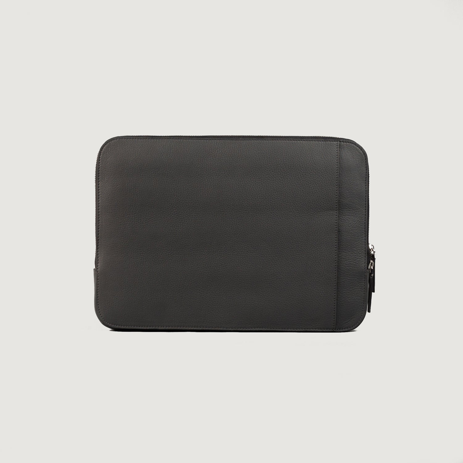 The Baxter Grey Leather Laptop Sleeve by Dash Racegear - unisex Leather Bag view 1
