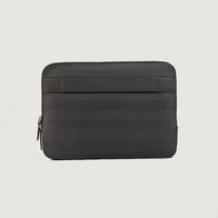 The Baxter Grey Leather Laptop Sleeve by Dash Racegear - unisex Leather Bag view 3
