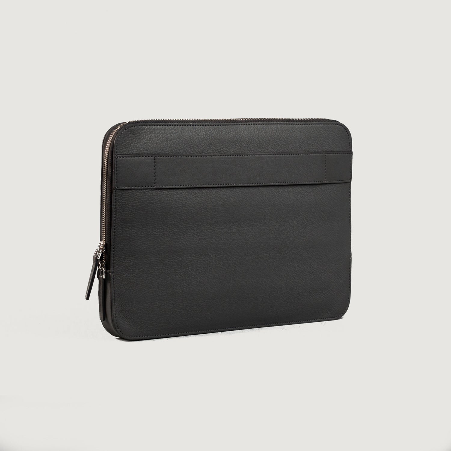 The Baxter Grey Leather Laptop Sleeve by Dash Racegear - unisex Leather Bag view 6