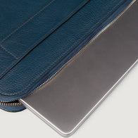 The Baxter Midnight Blue Leather Laptop Sleeve by Dash Racegear - unisex Leather Bag view 4