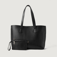 The Bianca Black Leather Tote Bag by Dash Racegear - women Leather Bag view 1