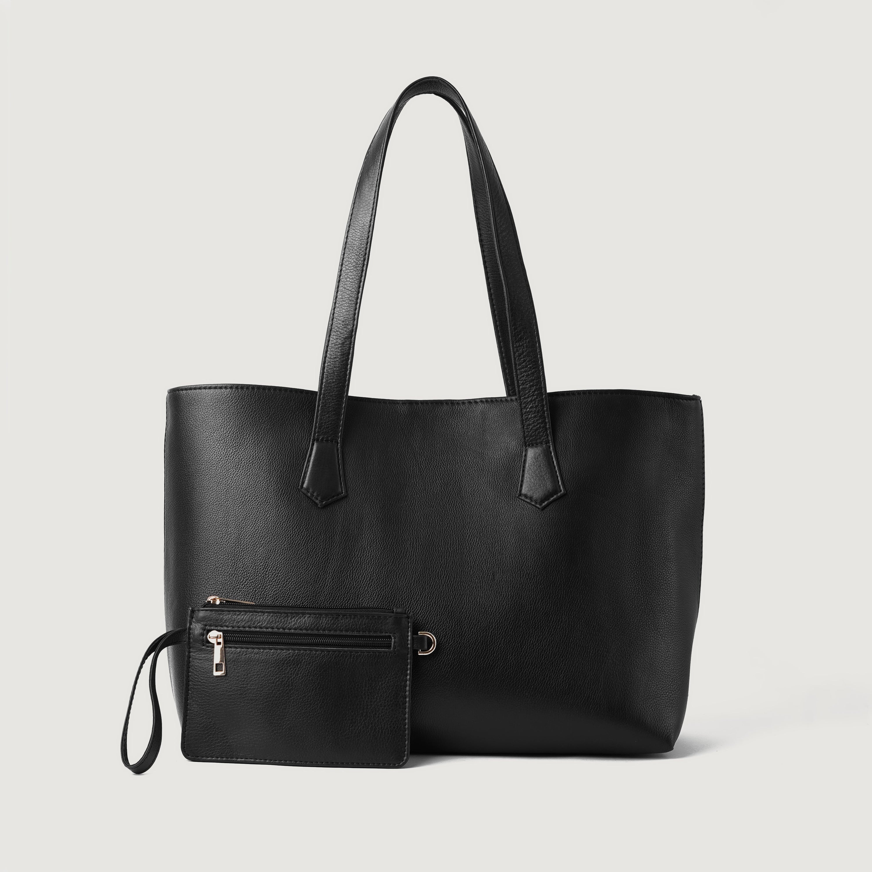The Bianca Black Leather Tote Bag by Dash Racegear - women Leather Bag view 1