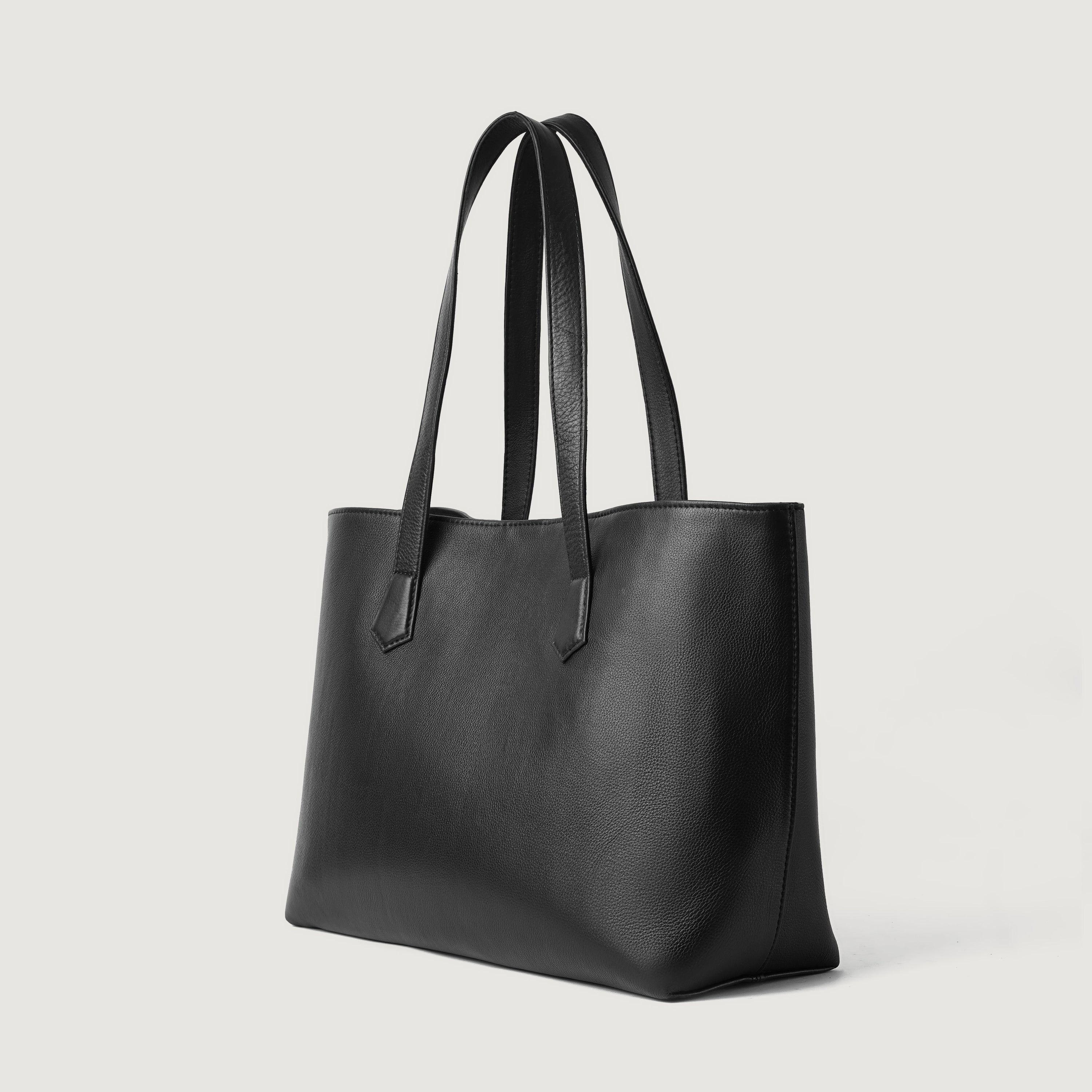 The Bianca Black Leather Tote Bag by Dash Racegear - women Leather Bag view 7