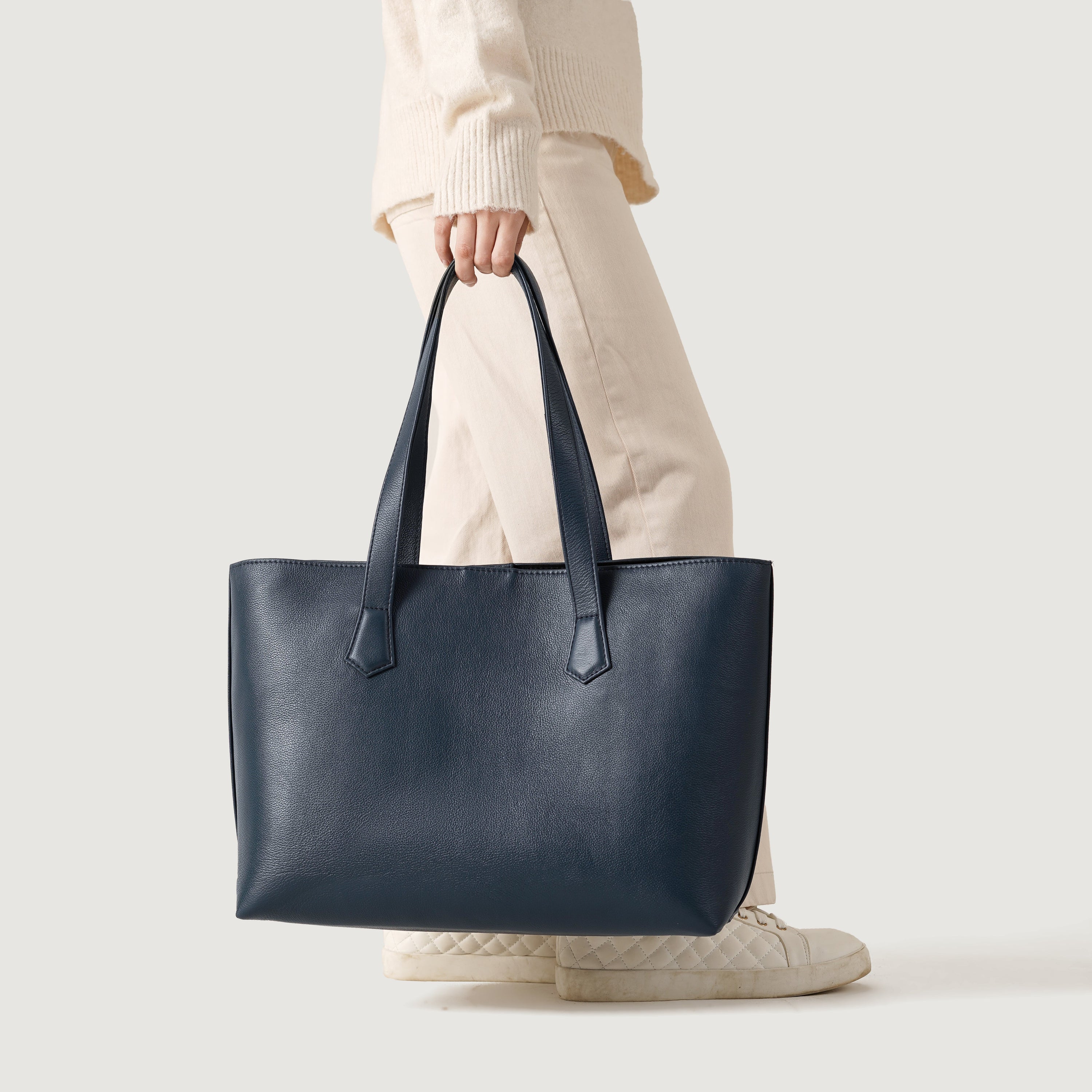 The Bianca Blue Leather Tote Bag by Dash Racegear - women Leather Bag view 2
