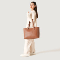 The Bianca Brown Leather Tote Bag by Dash Racegear - women Leather Bag view 2