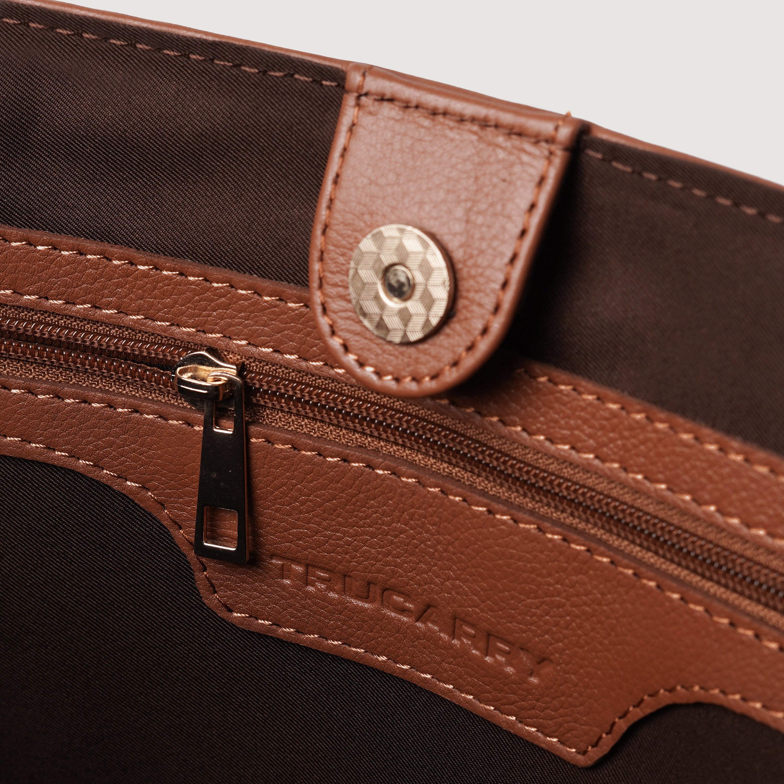 The Bianca Brown Leather Tote Bag by Dash Racegear - women Leather Bag view 8