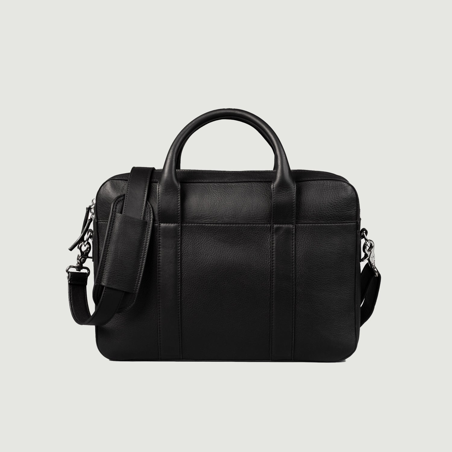 The Captain Black Leather Briefcase by Dash Racegear - men Leather Bag view 1