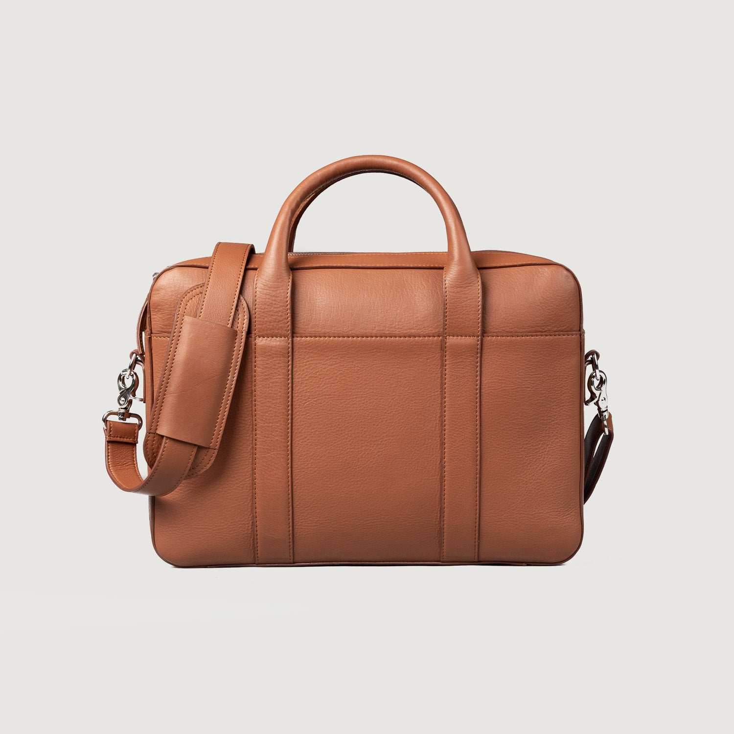 The Captain Brown Leather Briefcase by Dash Racegear - men Leather Bag view 1
