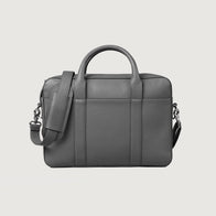 The Captain Grey Leather Briefcase by Dash Racegear - unisex Leather Bag view 1