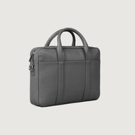 The Captain Grey Leather Briefcase by Dash Racegear - unisex Leather Bag view 4