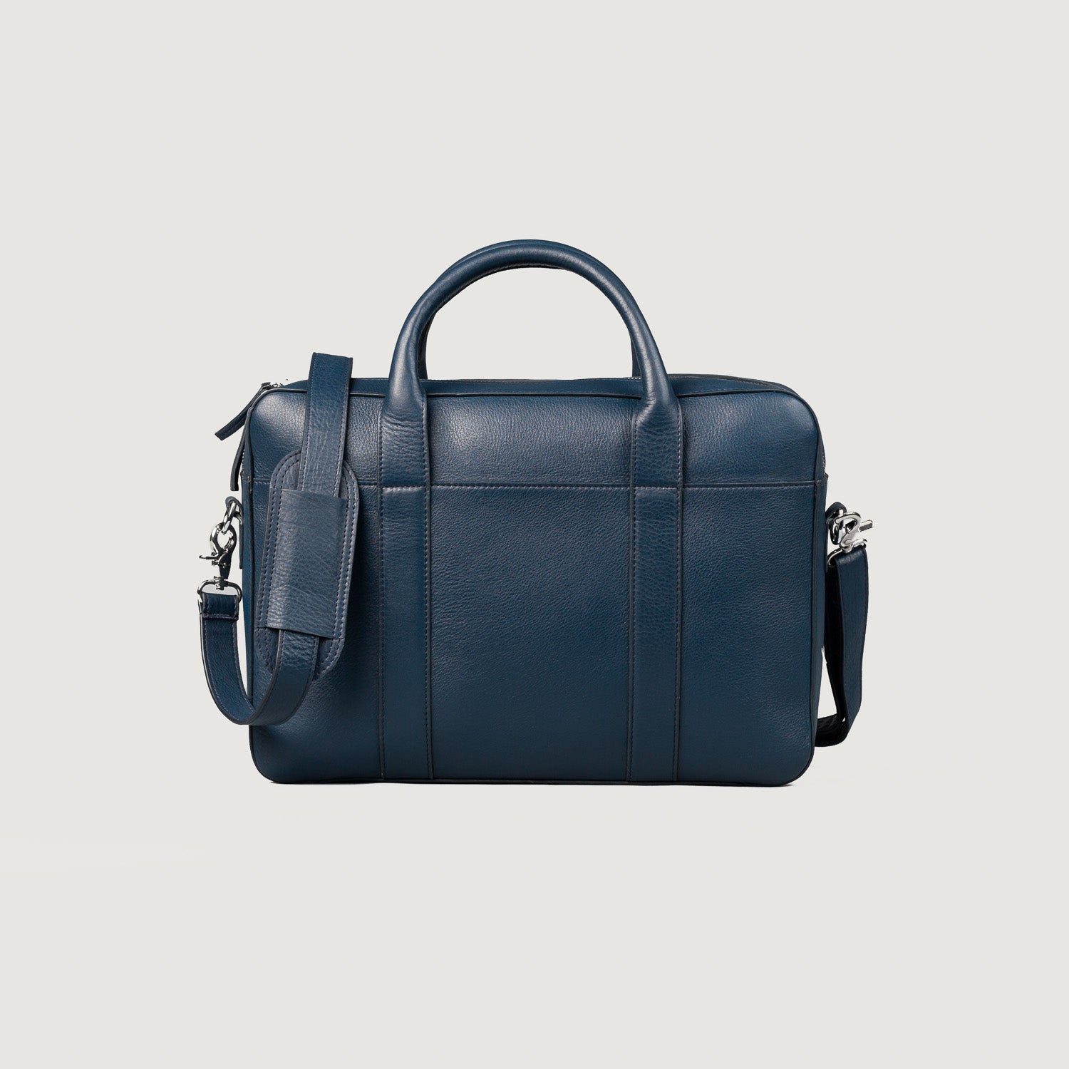 The Captain Midnight Blue Leather Briefcase by Dash Racegear - men Leather Bag view 1