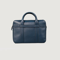 The Captain Midnight Blue Leather Briefcase by Dash Racegear - men Leather Bag view 4