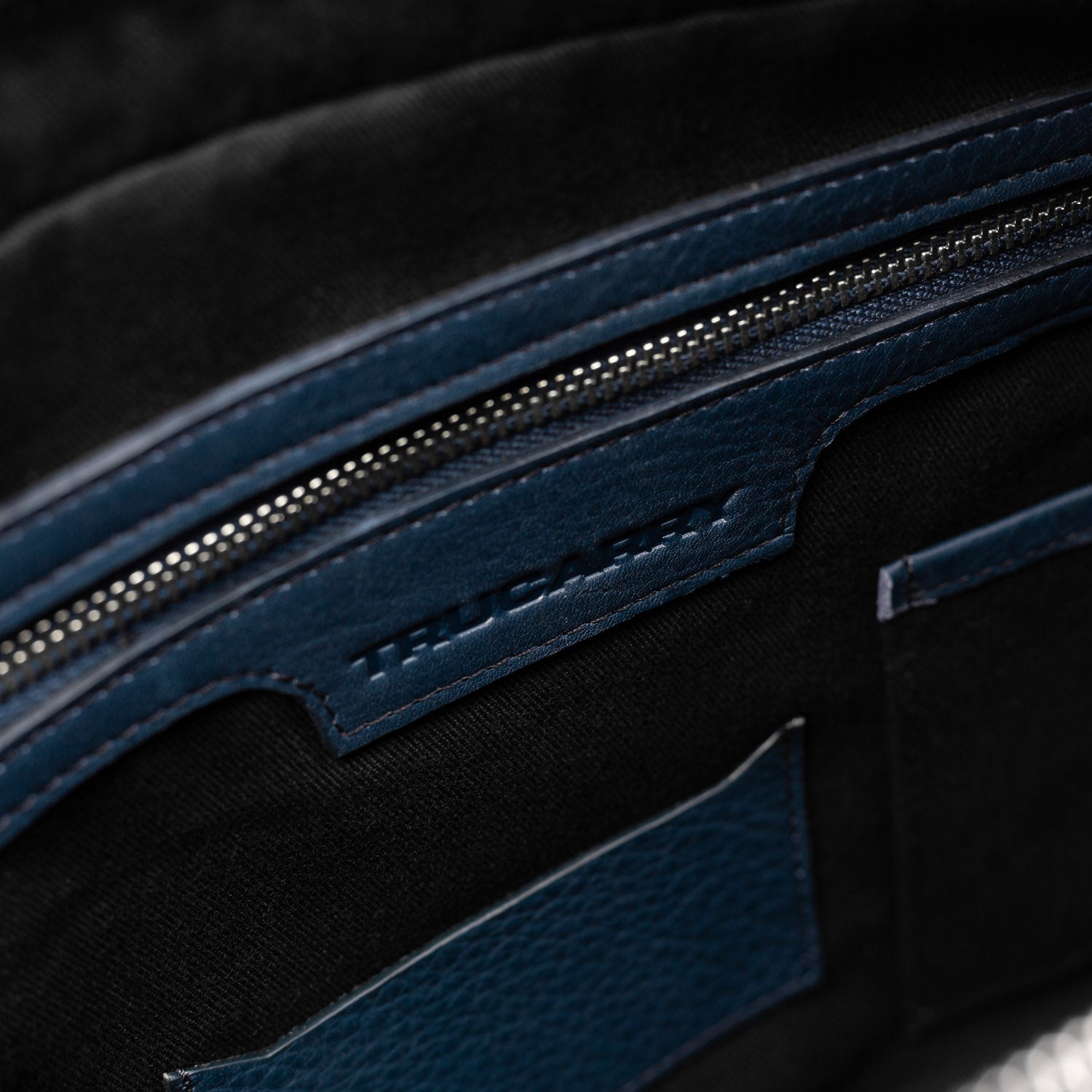 The Captain Midnight Blue Leather Briefcase by Dash Racegear - men Leather Bag view 8