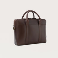 The Captain Vintage Brown Leather Briefcase by Dash Racegear - men Leather Bag view 4