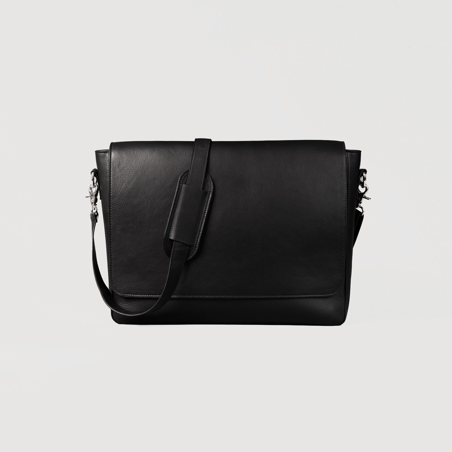 The Carismatico Black Leather Messenger Bag by Dash Racegear - men Leather Bag view 1