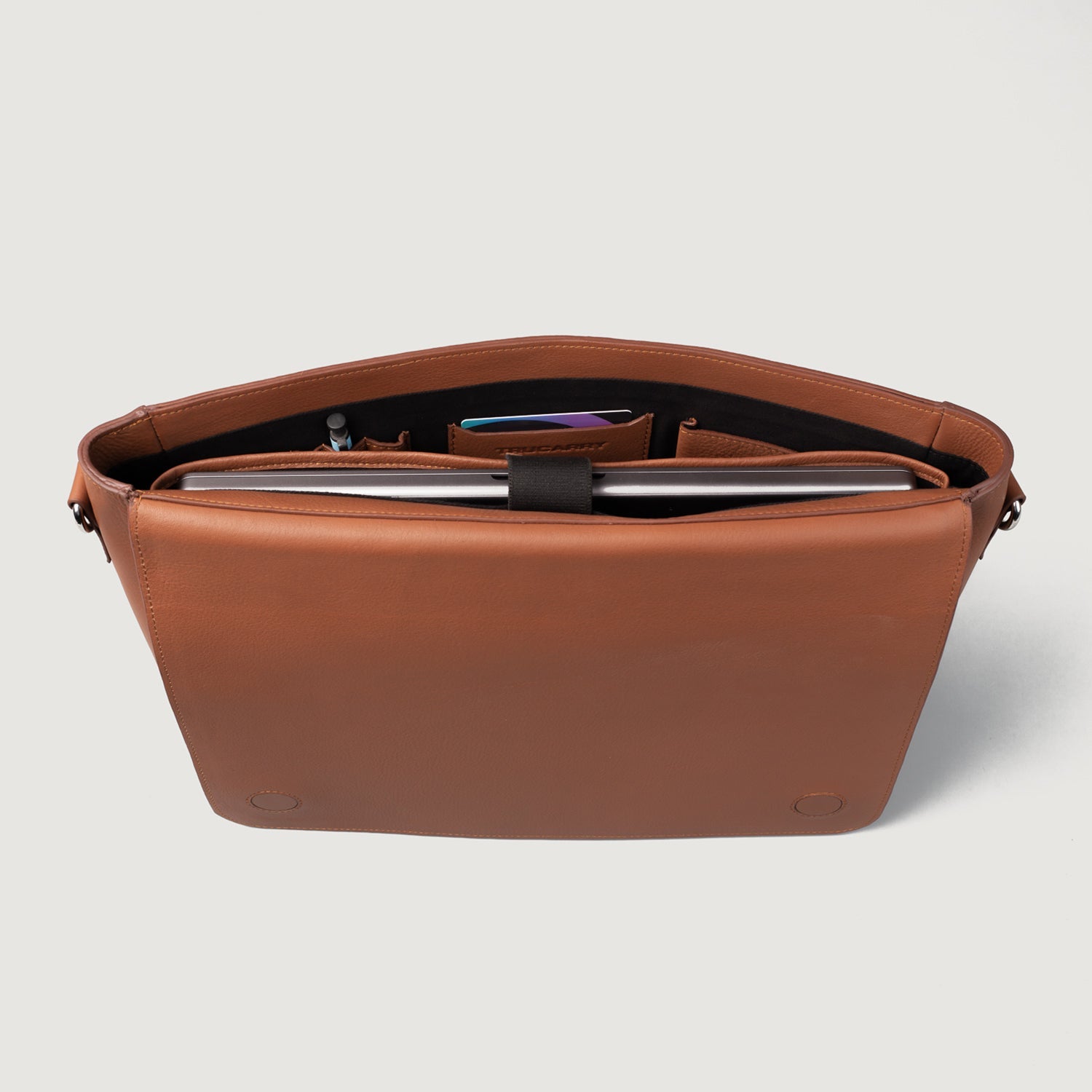The Carismatico Brown Leather Messenger Bag by Dash Racegear - men Leather Bag view 4
