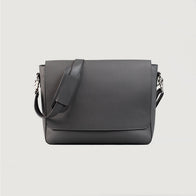 The Carismatico Grey Leather Messenger Bag by Dash Racegear - men Leather Bag view 1