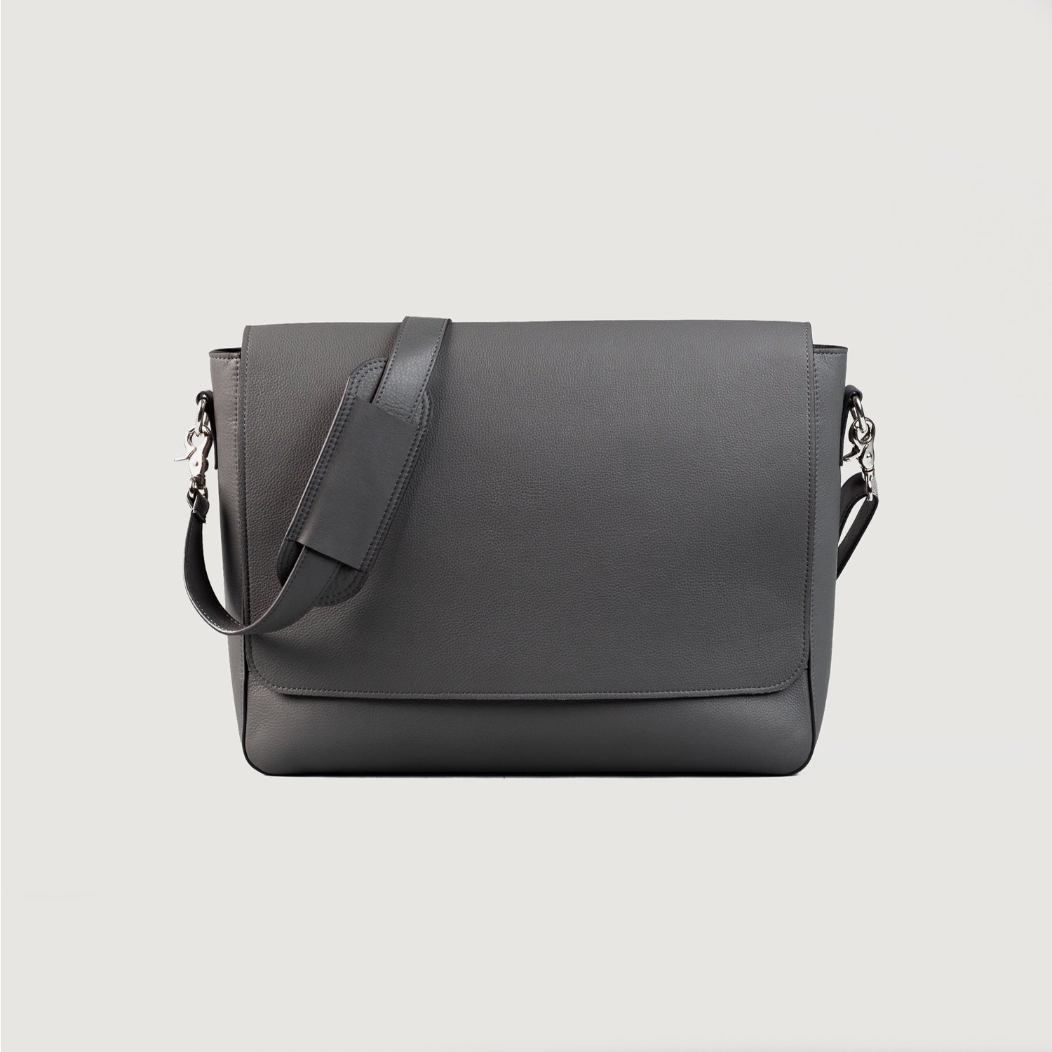 The Carismatico Grey Leather Messenger Bag by Dash Racegear - men Leather Bag view 1