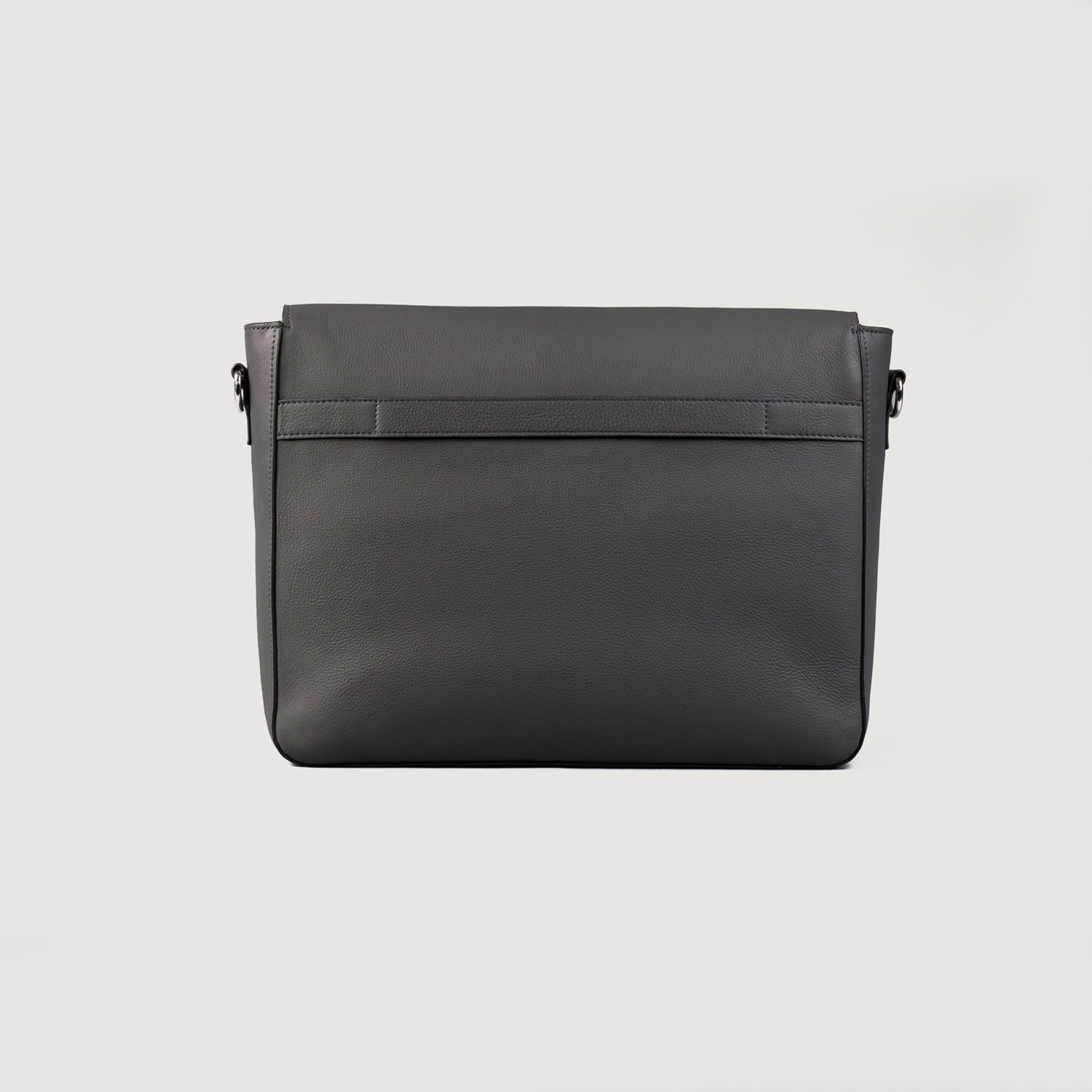 The Carismatico Grey Leather Messenger Bag by Dash Racegear - men Leather Bag view 3