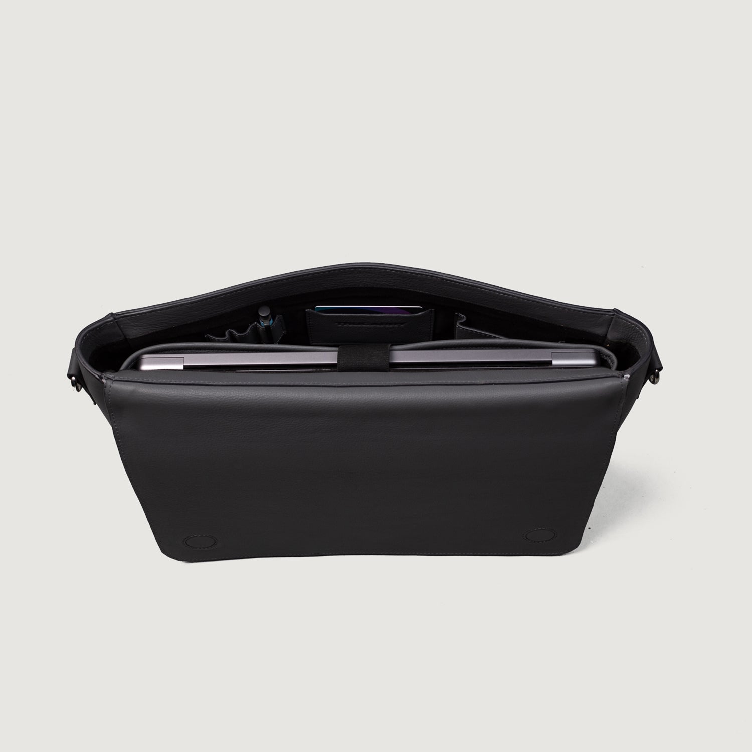 The Carismatico Grey Leather Messenger Bag by Dash Racegear - men Leather Bag view 6