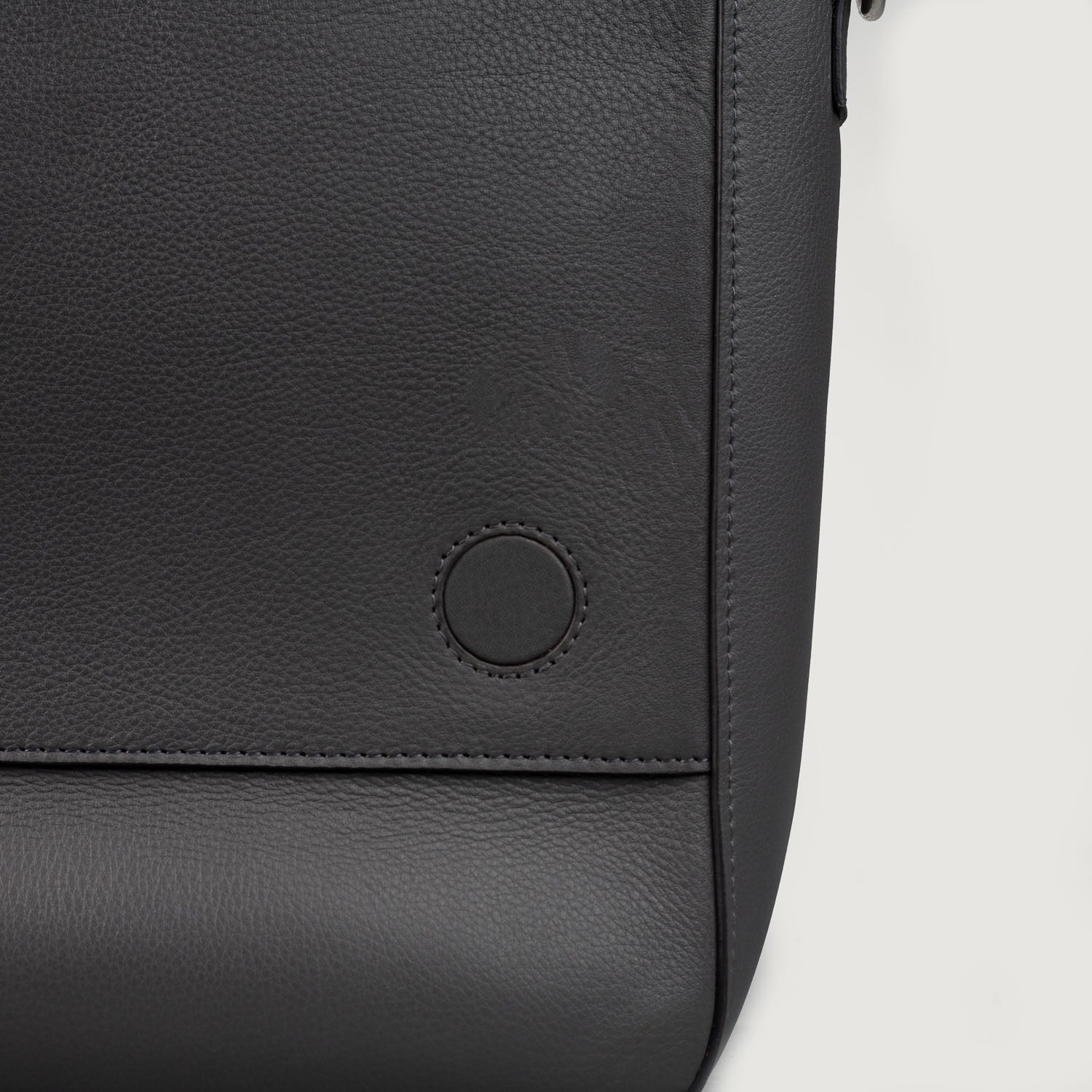 The Carismatico Grey Leather Messenger Bag by Dash Racegear - men Leather Bag view 8