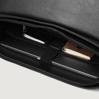 The Cristoph Black Leather Messenger Bag by Dash Racegear - men Leather Bag view 6