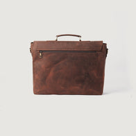 The Cristoph Vintage Distressed Brown Leather Messenger Bag by Dash Racegear - men Leather Bag view 4