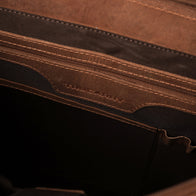 The Cristoph Vintage Tan Leather Messenger Bag by Dash Racegear - men Leather Bag view 6