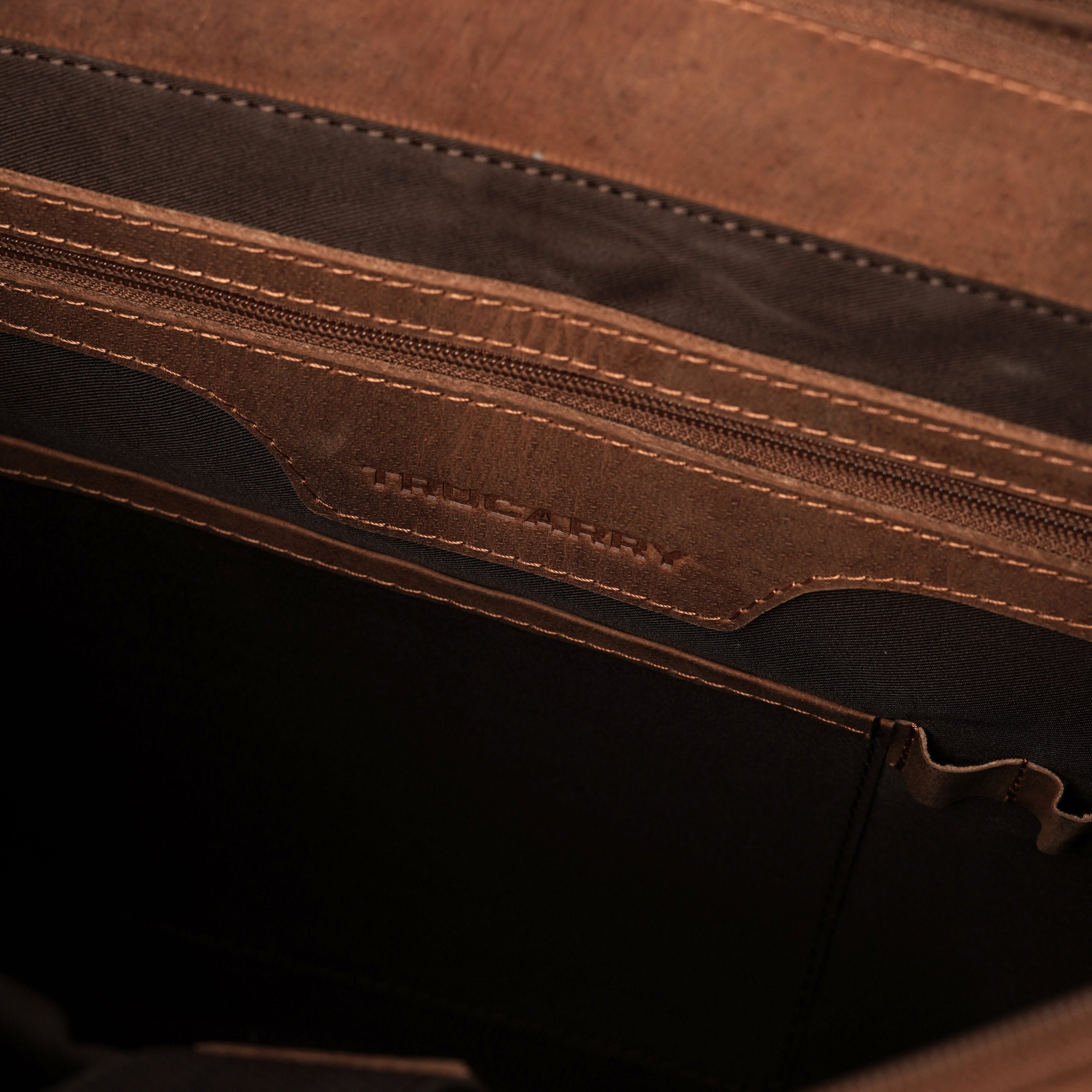 The Cristoph Vintage Tan Leather Messenger Bag by Dash Racegear - men Leather Bag view 6