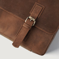 The Cristoph Vintage Tan Leather Messenger Bag by Dash Racegear - men Leather Bag view 7