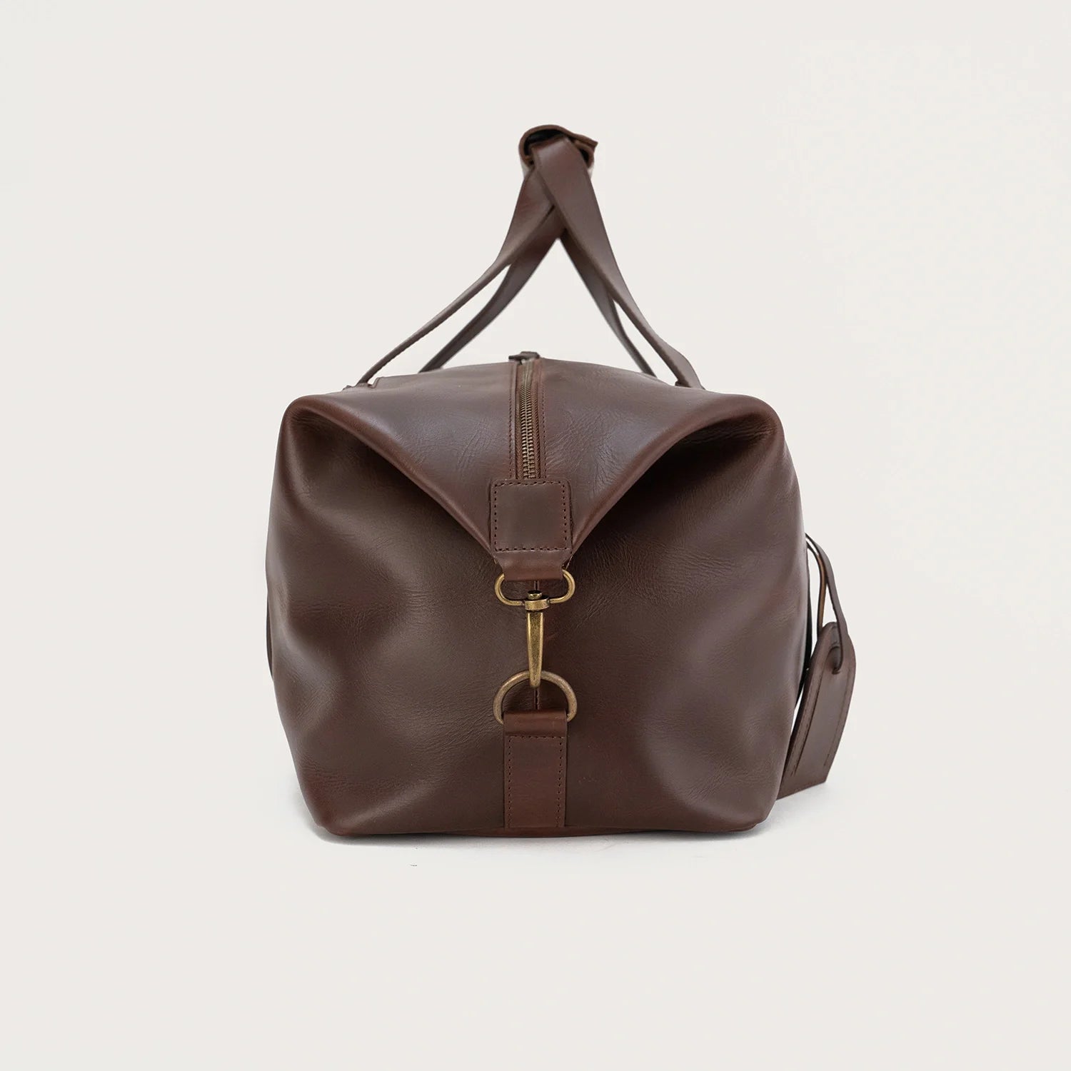The Dale Vintage Brown Leather Duffle Bag by Dash Racegear - unisex Leather Bag view 5