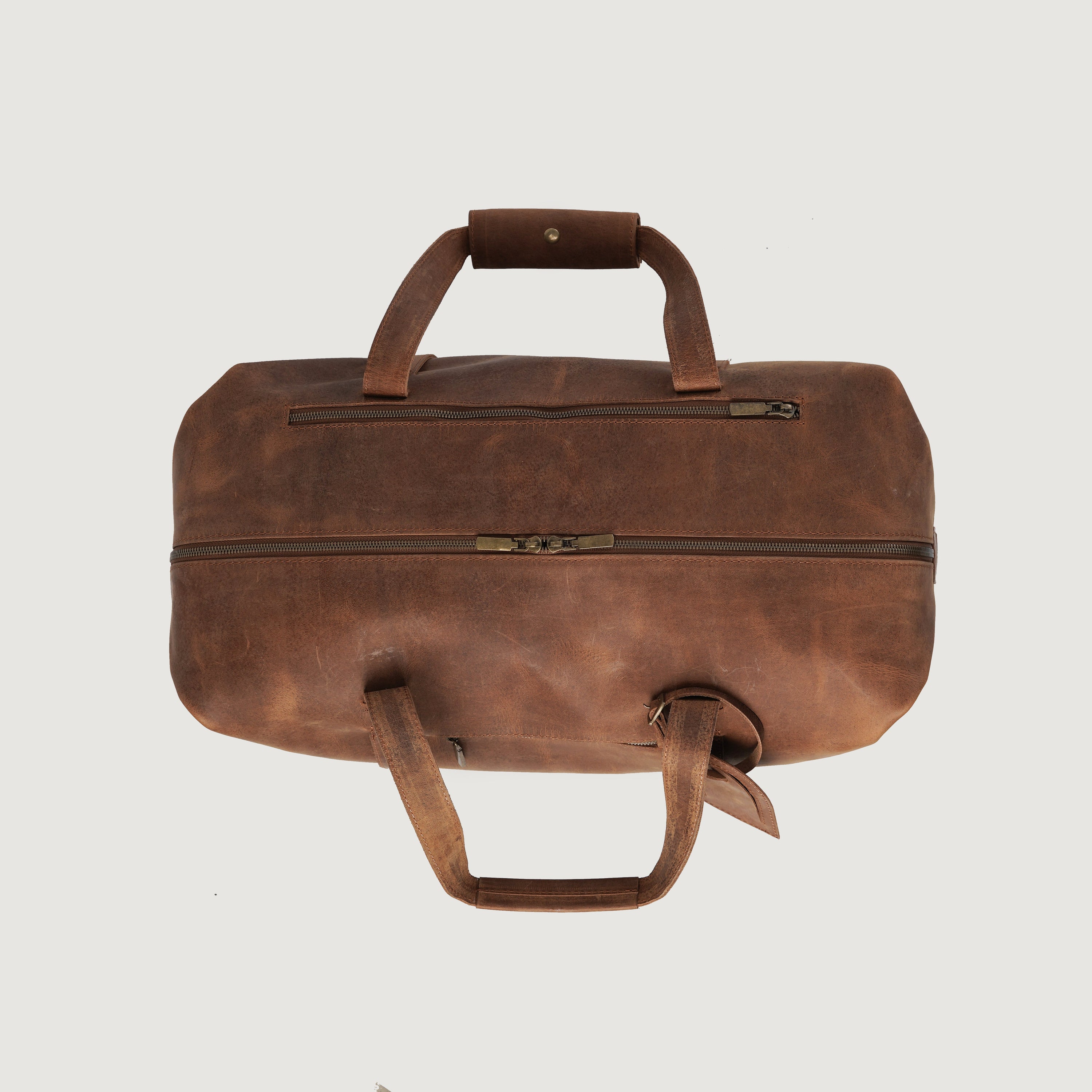 The Dale Vintage Tan Brown Leather Duffle Bag by Dash Racegear - women Leather Bag view 5