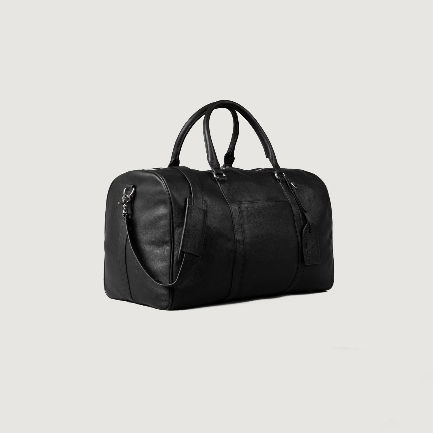 The Darrio Black Leather Duffle Bag by Dash Racegear - unisex Leather Bag view 3
