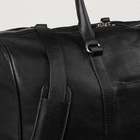 The Darrio Black Leather Duffle Bag by Dash Racegear - unisex Leather Bag view 8