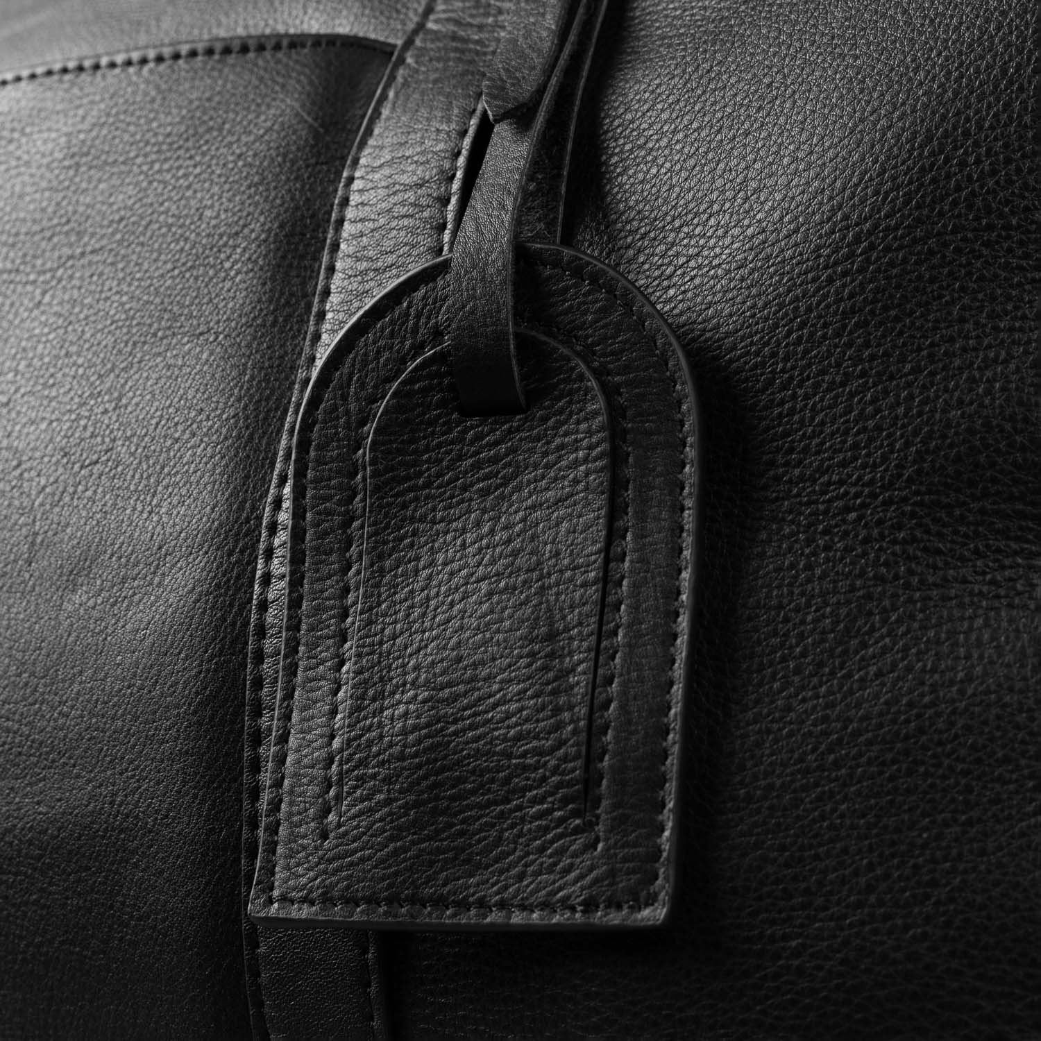 The Darrio Black Leather Duffle Bag by Dash Racegear - unisex Leather Bag view 9