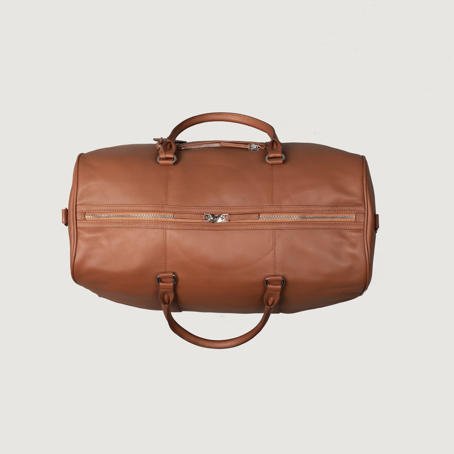 The Darrio Brown Leather Duffle Bag by Dash Racegear - unisex Leather Bag view 6
