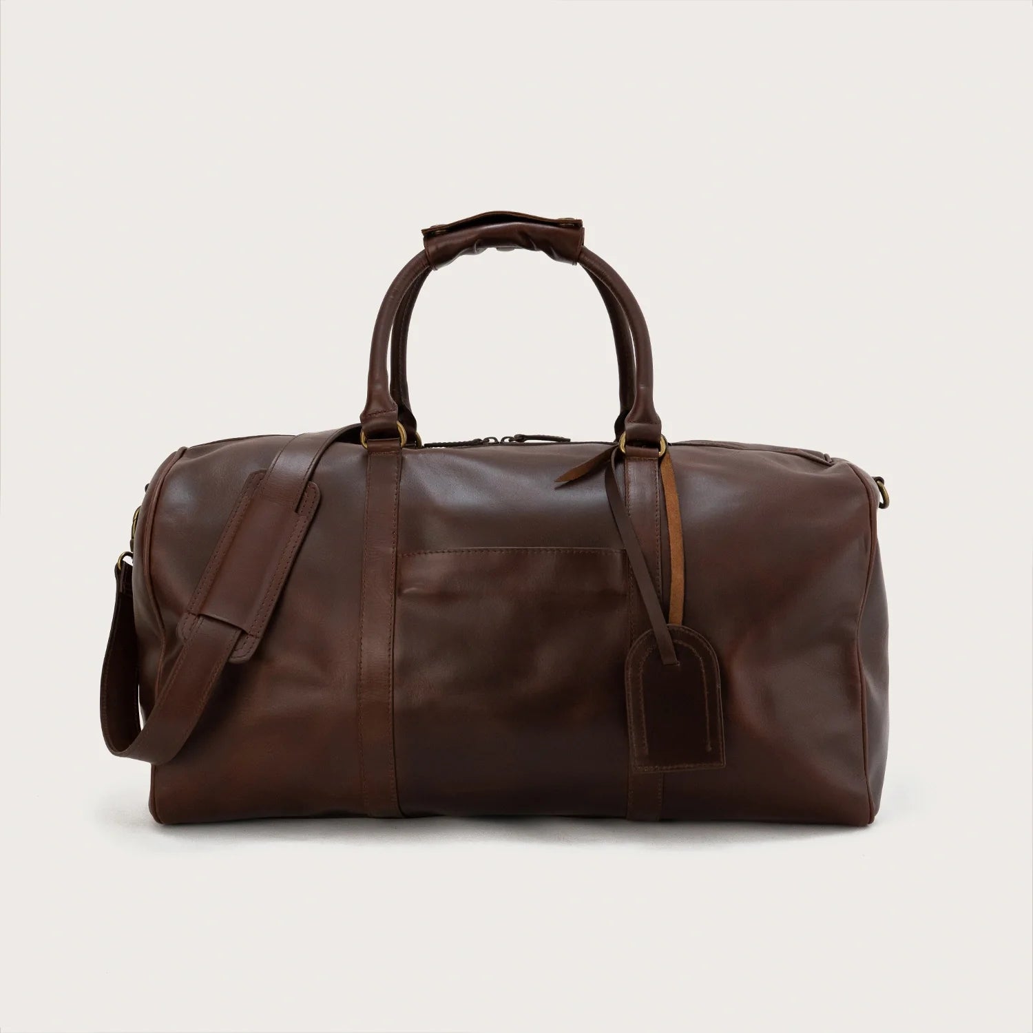 The Darrio Vintage Brown Leather Duffle Bag by Dash Racegear - unisex Leather Bag view 1