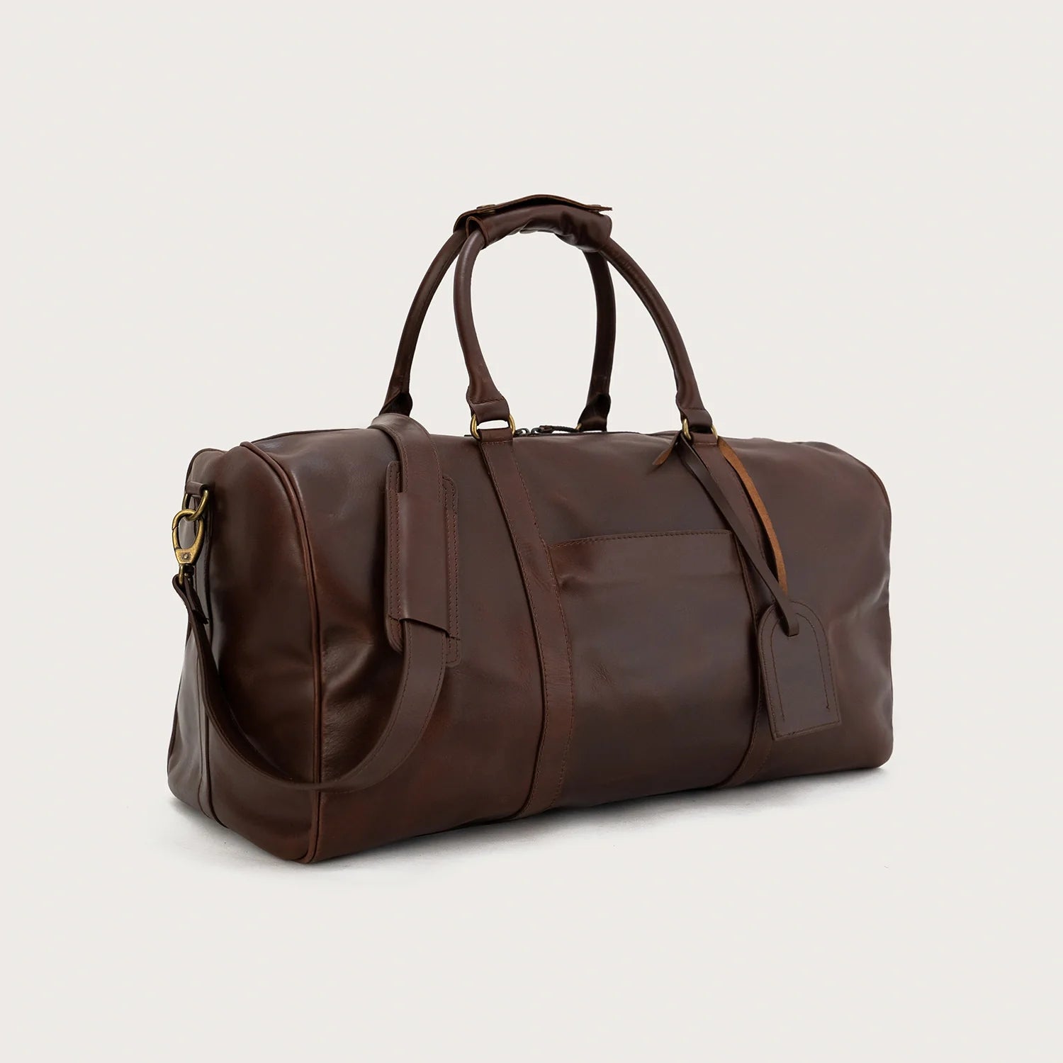 The Darrio Vintage Brown Leather Duffle Bag by Dash Racegear - unisex Leather Bag view 3