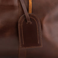 The Darrio Vintage Brown Leather Duffle Bag by Dash Racegear - unisex Leather Bag view 7