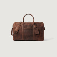 The Darrio Vintage Distressed Brown Leather Duffle Bag by Dash Racegear - women Leather Bag view 1
