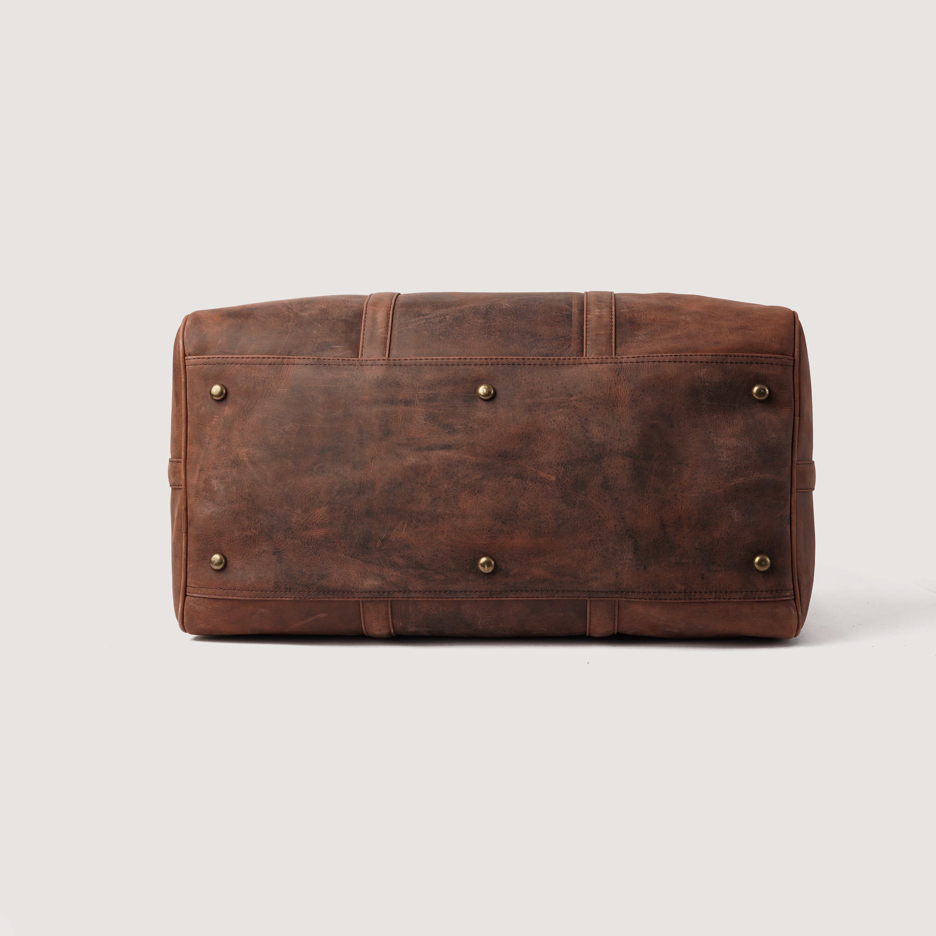 The Darrio Vintage Distressed Brown Leather Duffle Bag by Dash Racegear - women Leather Bag view 5