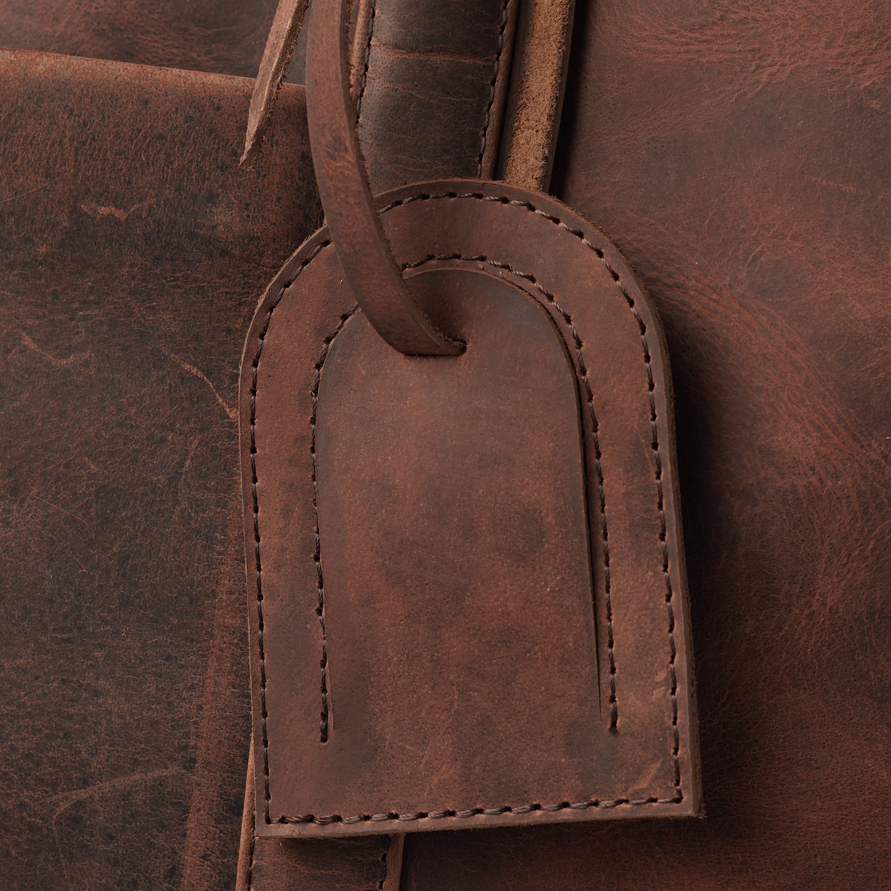 The Darrio Vintage Distressed Brown Leather Duffle Bag by Dash Racegear - women Leather Bag view 7