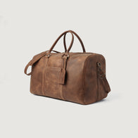 The Darrio Vintage Tan Brown Leather Duffle Bag by Dash Racegear - women Leather Bag view 3
